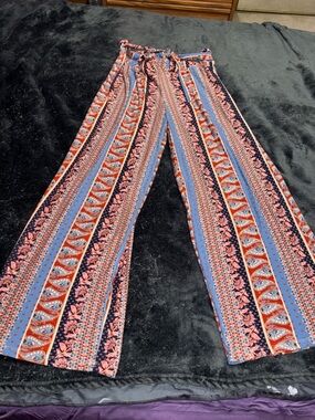 Pink Republic Floral-Print Panel Skirt - Navy, Light Blue & Coral